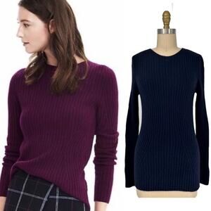 Banana Republic Filpucci Seamless Crew Sweater size XS Fine Knit Wool/Cashmere